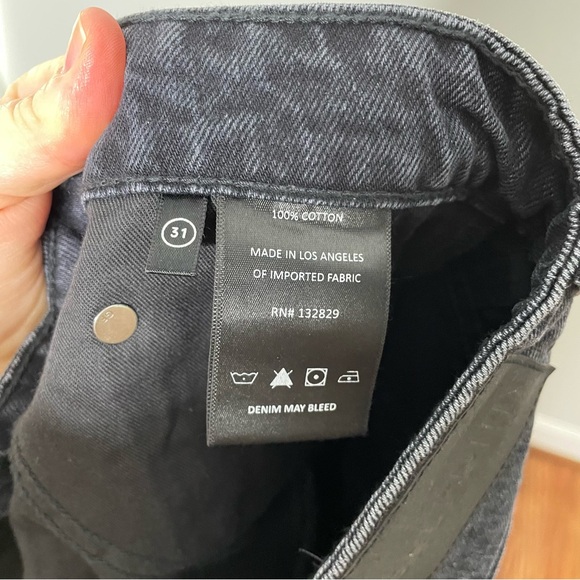 NWT Grlfrnd The Melanie High Rise Boot Cut Jeans Rigid In Noho Black Size 31 - Picture 9 of 10